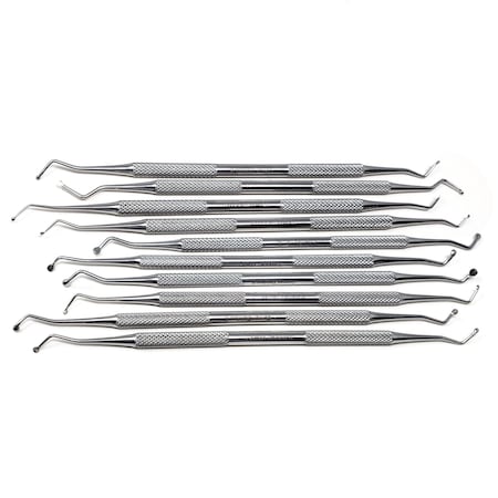 A2Z Scilab 10 Pcs Excavation Spoons Dental Professional Stainless Steel Tools A2Z-ZR918
